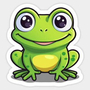 Cartoon Cute Kawaii Adorable Frog Sticker